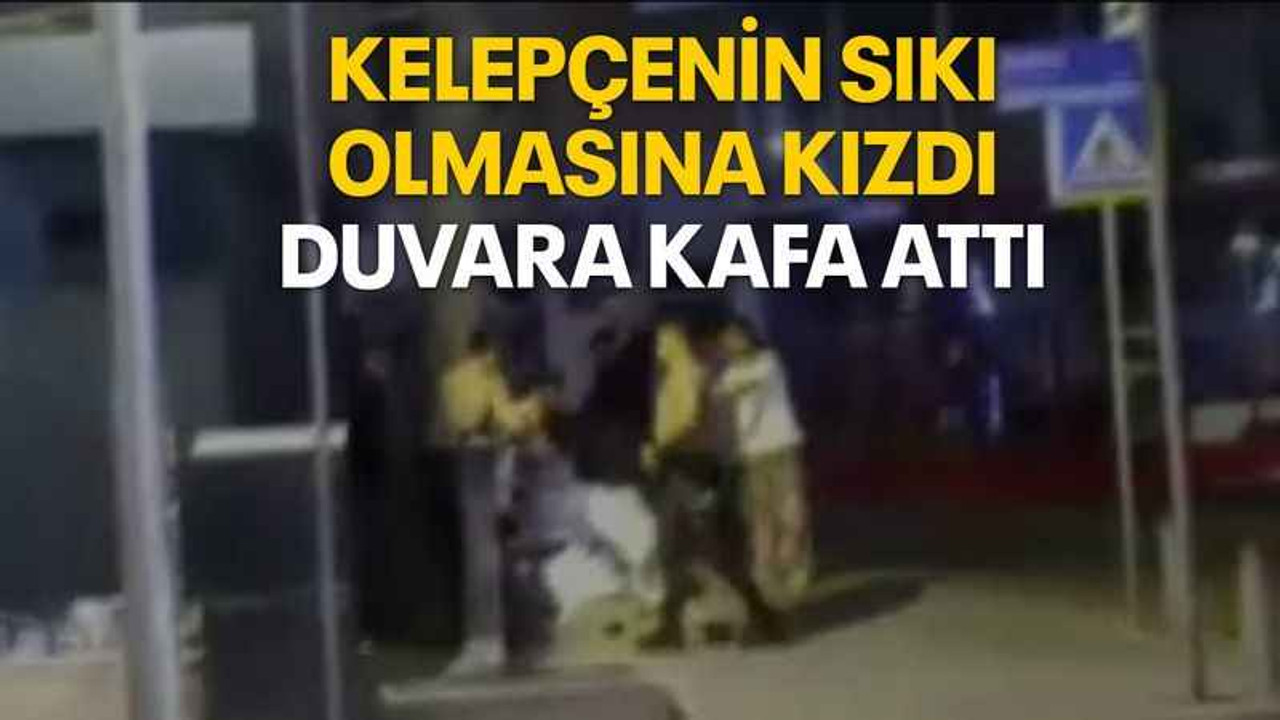Kelepçenin sıkı olmasına kızdı duvara kafa attı